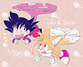 Goku and Tails by hentaib