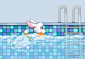 Swimming in the pool by Bunnyoffuzz