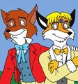 Two Gentlemen Foxes by Kooshmeister