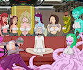 Rick and 10 girls.