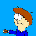 Jon Arbuckle with a Burger