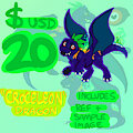 $20 croc dragon + ref sheet [ OPEN ]