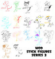 stick figures by cake
