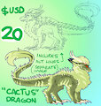 $20 cactus dragon + alt lines [ OPEN ]