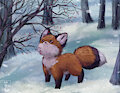 Frozen Winter Red Fox