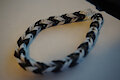 black and white rubber band bracelet