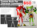 $50 Custom 3D Sonic Fan Characters Commission [FULL]