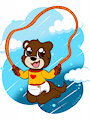 Jump roping otter.