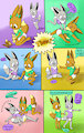 Eevee Tickle Fight -By ConejoBlanco-