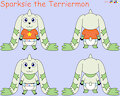 Sparksie the Terriermon Model Sheet by DanielMania123