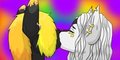 Couples Kissy Icon Commish by IsaidRAWR
