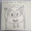 Ellie on a post-it