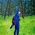 Blue Boy on a hike by KerfuffleFur