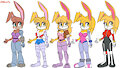 Bunnie Rabbot (Different desings) by AkuzaGuy