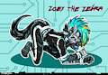 COMMISSION: Zoey the Zebra: Cyberpunk style
