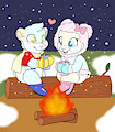 Heartwarming Winter Campfire -By NazzNikoNanuke-