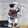 Nicky The Nike Diaps Dog by RhythmCHusky94