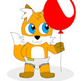 Kenny With Big Red Balloon (Gift Art)