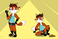 Fox in shorts by Rasik