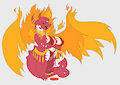 Fire dragon queen (flat colors) 2021