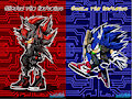 Cyberpunk Sonic and Shadow