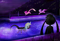 Unicorns at the pool by Roxalew