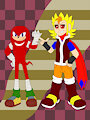 Stephan-X and Knuckles (Sonic Boom Mirror Version)
