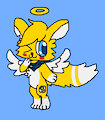 Sprite's yellow fox plushie oc