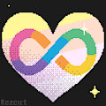💛 Pangender Heart 💛 Pixel Art Icon