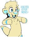Excited Otter Telegram Sticker