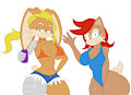 Belle D'Colette and Sonia Acorn in the Beach