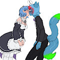 Rem & Leon kissing