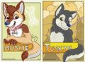 Muskie and Tuskyn badges
