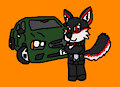 black n red wolf officer with car oc req