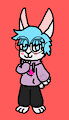 white rabbit nerd oc req