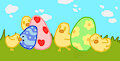 cute easter chicks