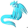 Unnamed blue dragon (It was for my ex-boyfriend) by fireYtail