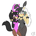 Bunny suits just us sisters!
