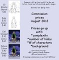 Commission prices August 2012