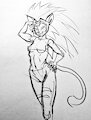 Furry Catra Sketch by Beitaier