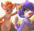 Vulpix And Krysi chasing game by vtal