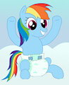 Rainbow Dash and the clouds