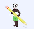 The incredible shrinking panda! by RKdraws