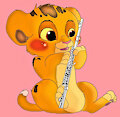 Baby Simba discovers a flute