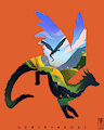 Llydia the Fluff Dragon Silhouette - By AudioJackal