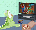 Cartoons and Pizza(secret_desires)