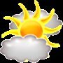 Free sun and cloud icon by Augusta