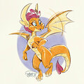 Hovering cute MLP dragoness!