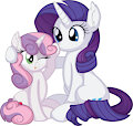 Rarity and Sweetie Belle - Surprise Boop