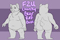 [F2U] Chunky Bear Reference Sheet Base by lechet